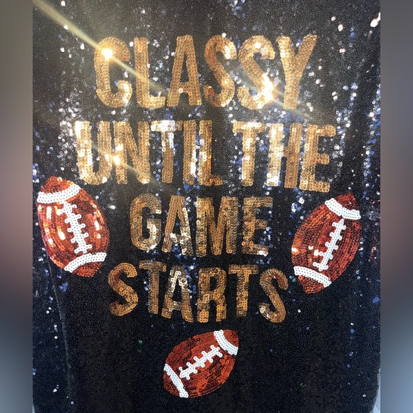 Simply Southern Black Sequin Super Bowl Dress New With Tags size S/M - Picture 2 of 6